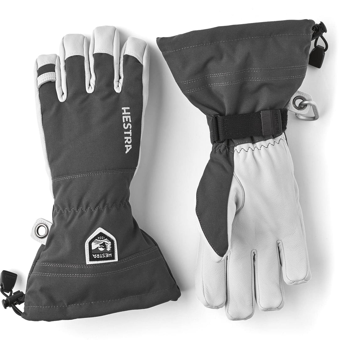 Hestra Heli Ski 5-Finger Handschuhe Skihandschuhe Fingerhandschuhe Damen/Herren - mit Futter, Klettv