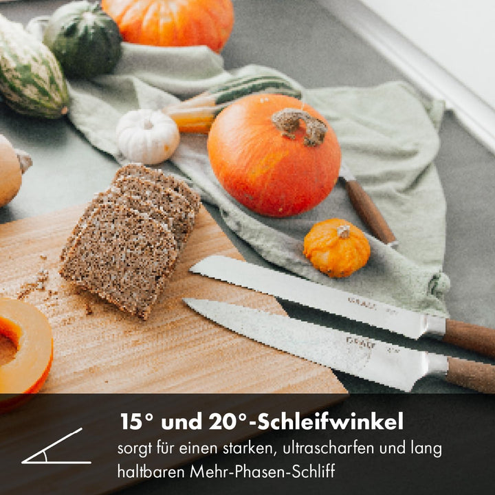 GRAEF Messerschärfer CC150DE | Diamant-Messerschärfer | Elektrischer Messerschärfer | 15 - 20 Grad S