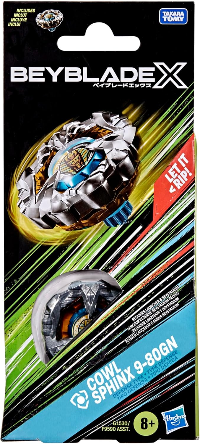 Beyblade X Cowl Sphinx 9-80GN Booster Pack Set mit Defense Type Top; Authentic Takara Tomy Battle To