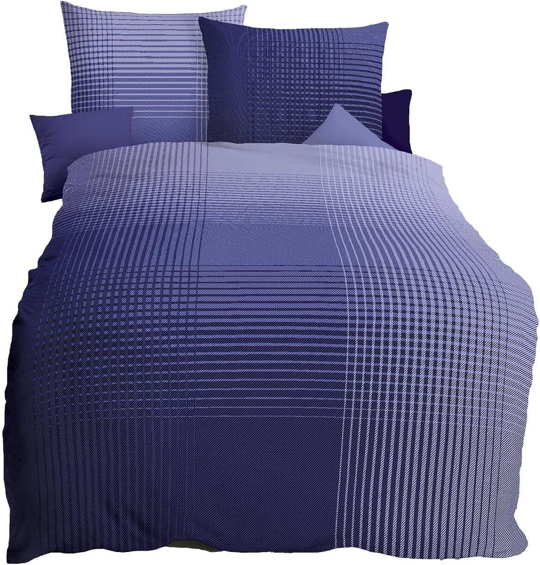 Kaeppel Mako-Satin Bettwäsche Master violett, 1 Bettbezug 155 x 220 cm + 1 Kissenbezug 80 x 80 cm Vi