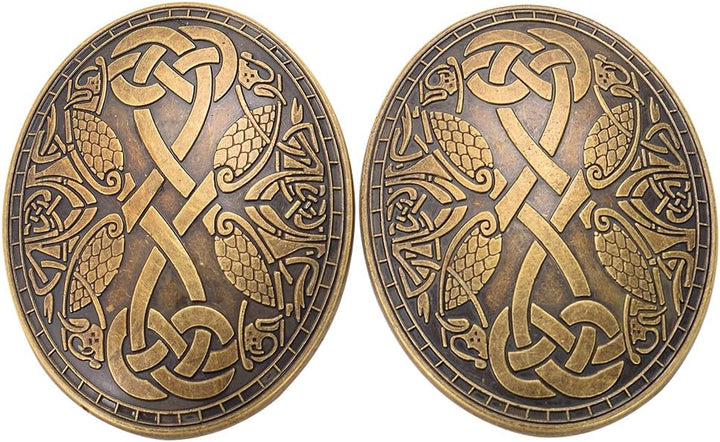 GRACEART Mittelalterlich Wikinger Brosche (1 x Paar)