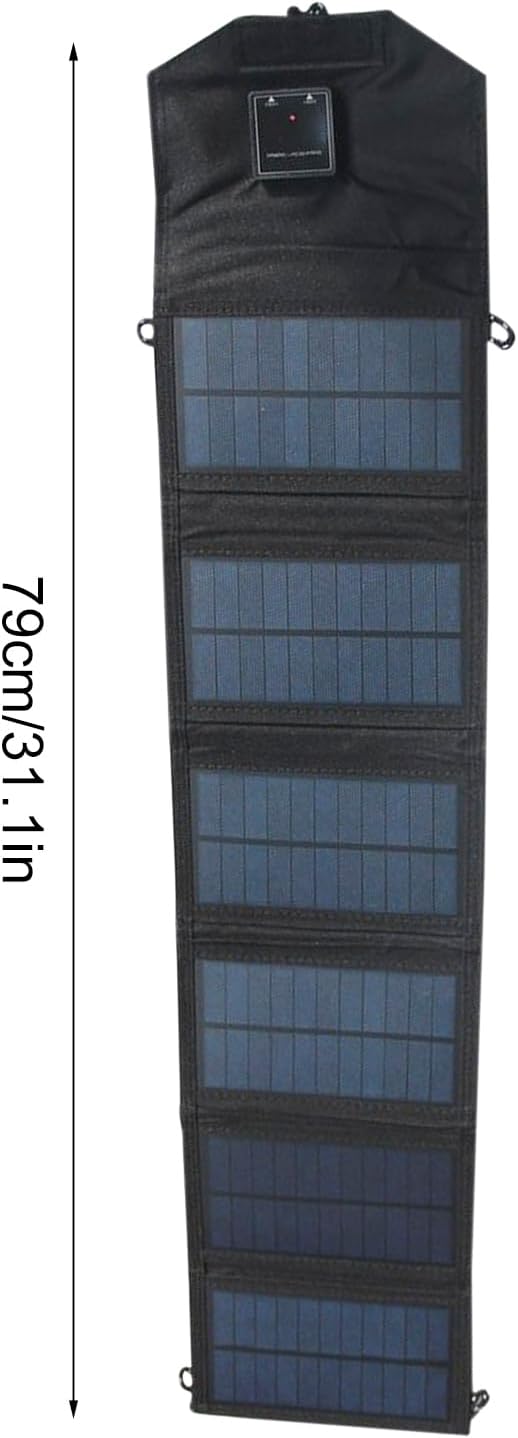 Ahuuen Tragbares Solarladegerät, zusammenklappbar, 120 W, Handy-Ladegerät, wasserdichte Ladebank mit