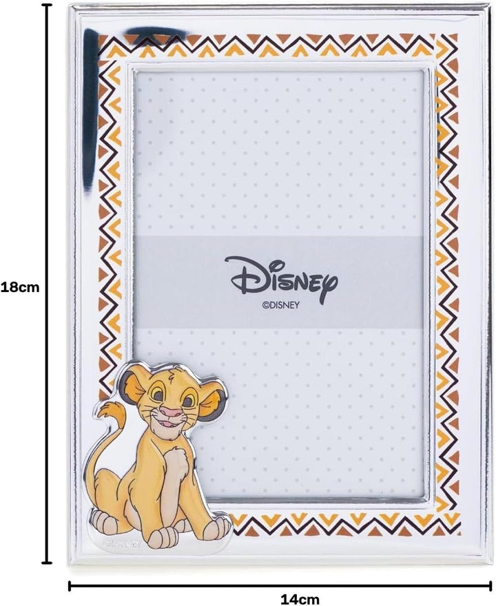 VALENTI & CO. Disney Baby – König der Löwen Simba – Bilderrahmen aus Silber für Kinder, Geschenkidee