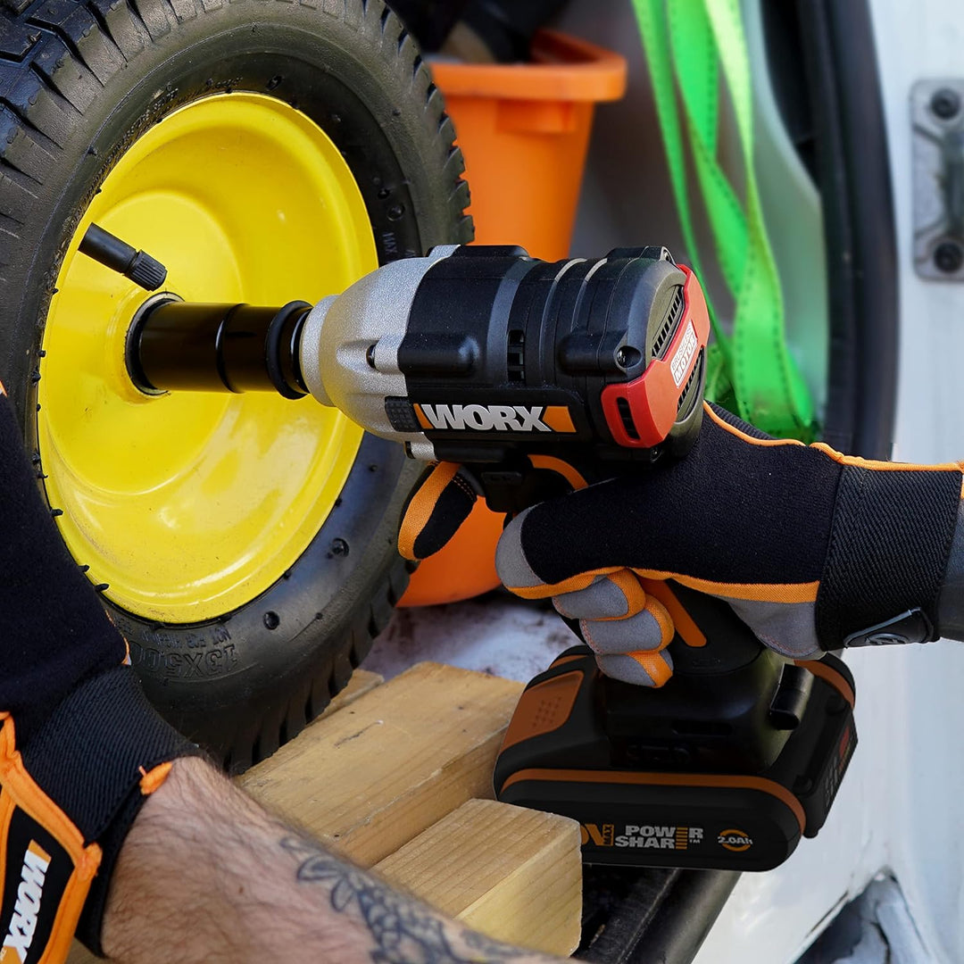 WORX WX272.9 NITRO Bürstenloser Akku Schlagschrauber 20V - 300Nm, Mit Variablem 3-Gang-Getriebe Und