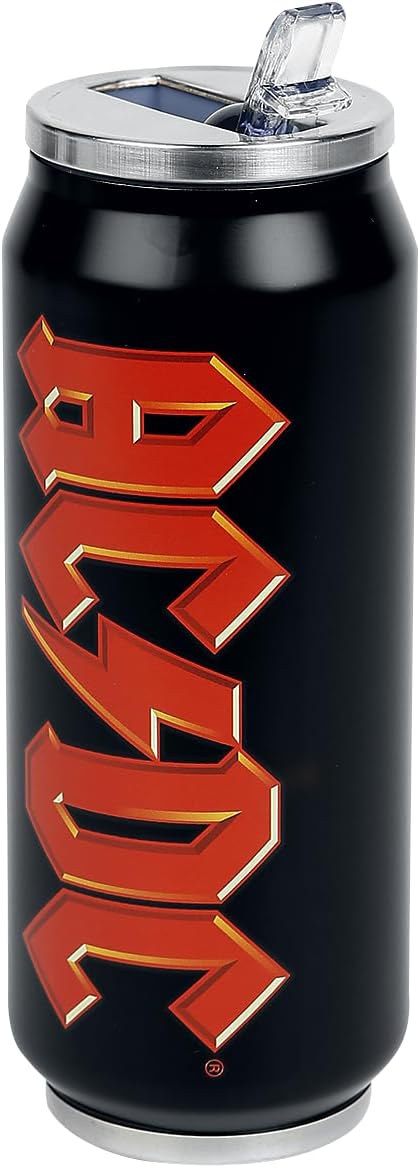 AC/DC Trinkflasche in Dosenform Trinkflasche Mehrfarbig Multicolor 400 ml, Multicolor 400 ml