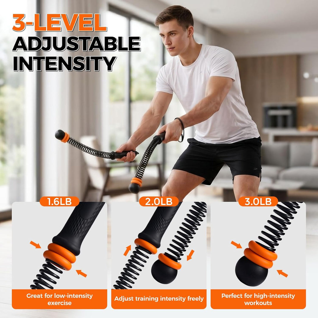Slim Panda Battle Rope Ohne Seil Verstellbar – 3 Gewichtsstufen (1,6–3 lbs) Ropeless Trainingsseile