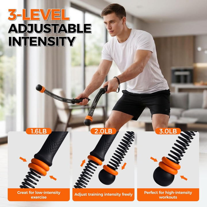 Slim Panda Battle Rope Ohne Seil Verstellbar – 3 Gewichtsstufen (1,6–3 lbs) Ropeless Trainingsseile