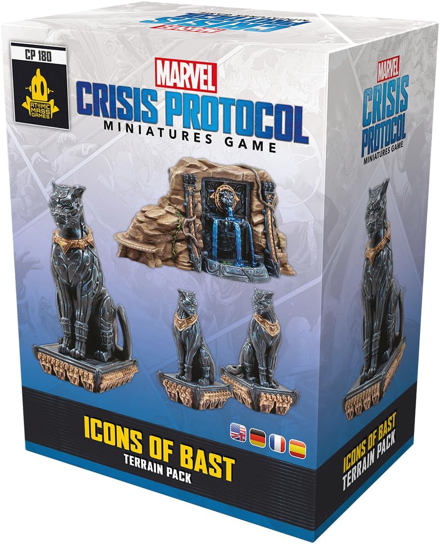 Atomic Mass Games, Marvel: Crisis Protocol – Ikonen von Bast, Geländeset-Erweiterung, Tabletop, 2 Sp
