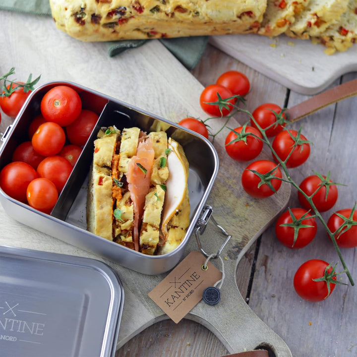 Kantine 51° Nord Lunchbox Classic 800ml aus Edelstahl, Auslaufsichere Brotdose, Bento Box für Erwach
