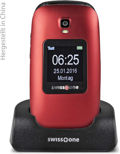 swisstone BBM 625 GSM-Mobiltelefon (6 cm (2,4 Zoll) Farbdisplay und zusätzlichem Aussendisplay, mit