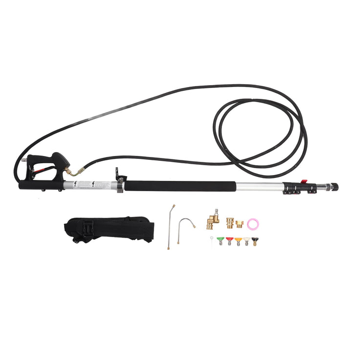 6,33 M Teleskop-Hochdruckreinigerstab, 5 Abschnitte, Einziehbare Dachrinnenreinigungswerkzeuge, Verl