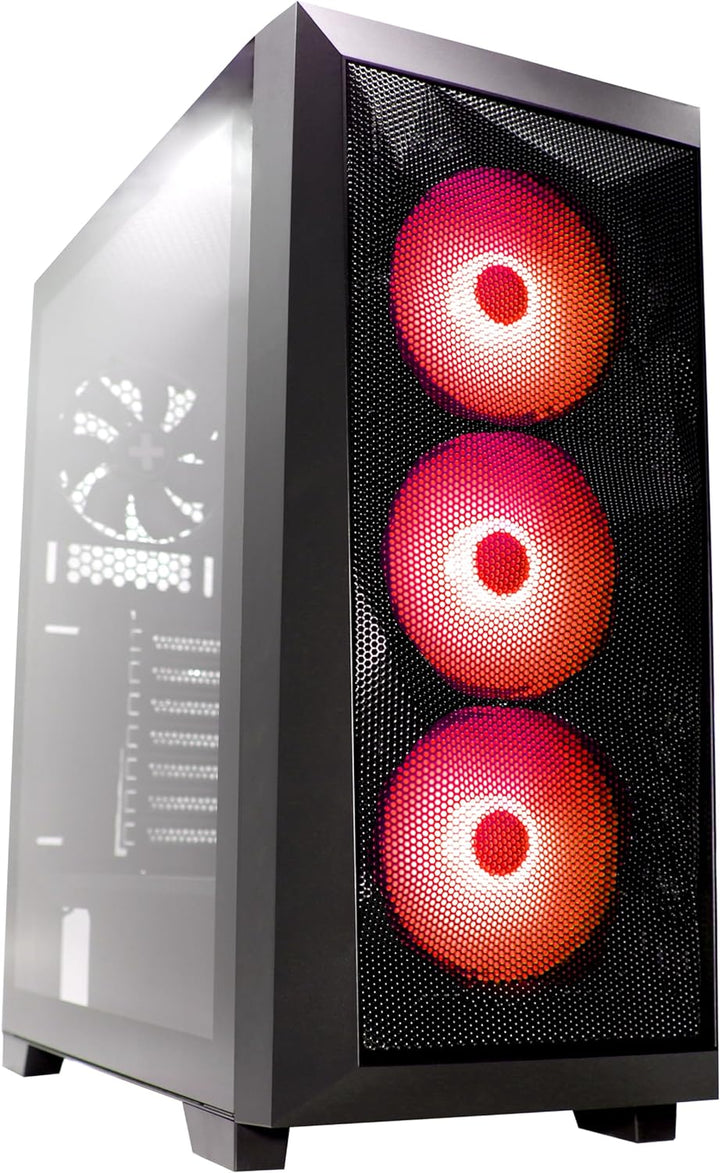 Xilence Xilent Breeze X712.RGB Gaming PC Gehäuse, 3X 120mm ARGB Lüfter, 1x 120mm PWM Lüfter, ATX Mid