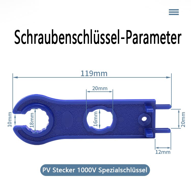 22-Paar Solarstecker + Solar Crimpzange,2.5/4/6mm² Männlich/Weiblich photovoltaik solarpanel Stecker