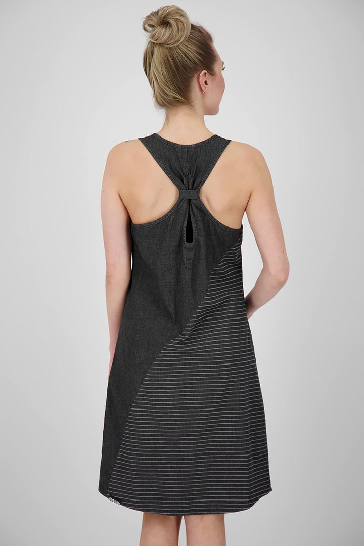 ALIFE and Kickin CameronAK DNM B Top Dress Damen Sommerkleid, Kleid S Black Denim, S Black Denim