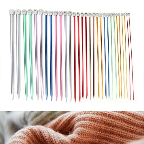 Stricknadel-Set, 15 Paar bunte oxidierte Pullover Garn Nadel DIY Hand stricken Tool Bar Nadel SetStr