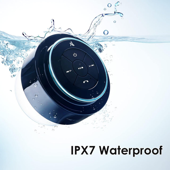Xleader Dusche Bluetooth Lautsprecher Klein Musikbox, Wasserdicht Bluetooth Lautsprecher mit Saugnap