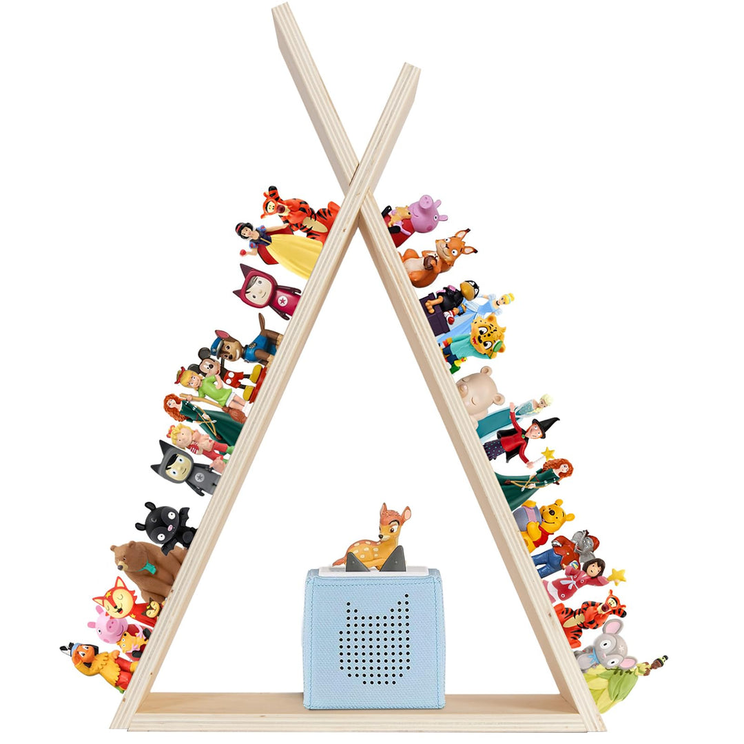 Todeco Tonie-Regal für Toniebox Hörfiguren, Magnetische Aufbewahrung für 70-80 Tonie, Wandregal und