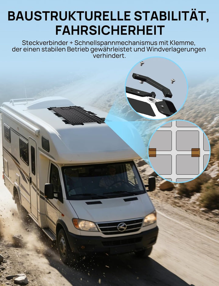 ECO-WORTHY Solarpanel Halterung mit Hängende Kühlkonstruktion Schnelle Installation Kompatibel mit F
