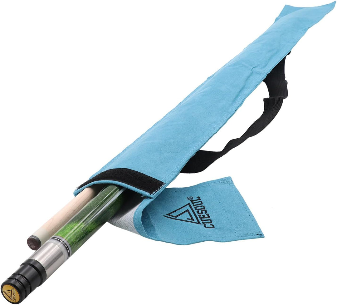 CUESOUL 58 Zoll Pool-Queue,21oz,13 mm Spitze, Billard-Queue mit Irish Wrap, verpackt in blau/brauner