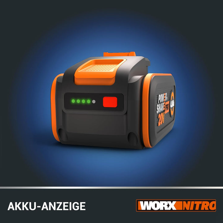 WORX WA3644 PowerShare Pro Akku 20V - 4,0 Ah Li-Ion, wiederaufladbarer - höher Sicherheit & längerer