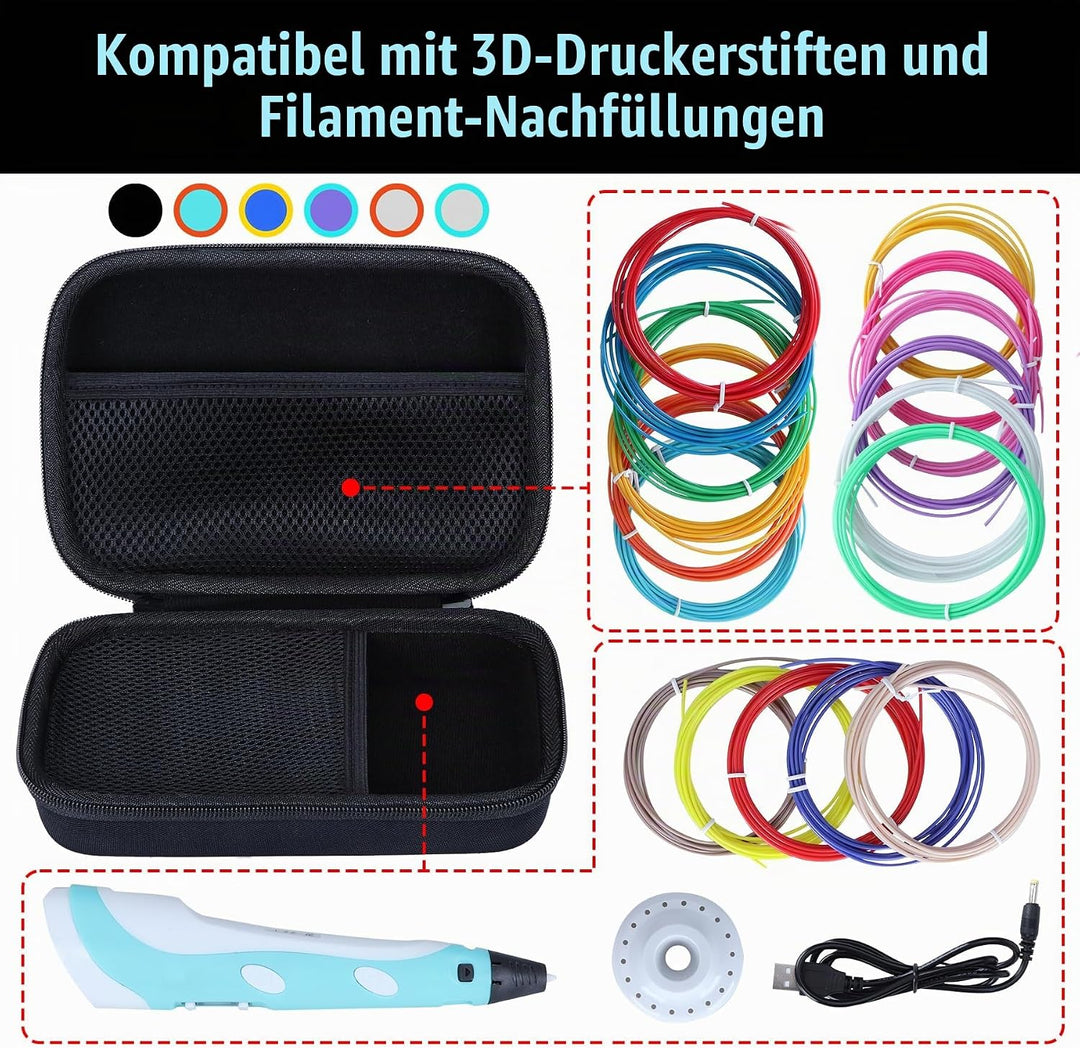Hart Schutz Hülle Etui für SCRIB3D P1 3D-Druckstift / MYNT3D Super 3D-Stift / 3Doodler Start 3D-Druc