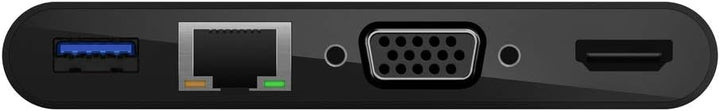 Belkin USB-C-Multimedia-Adapter (USB-C-Hub mit VGA, 4KHDMI, USB3.0, Ethernet-Ports) mit 100W Leistun
