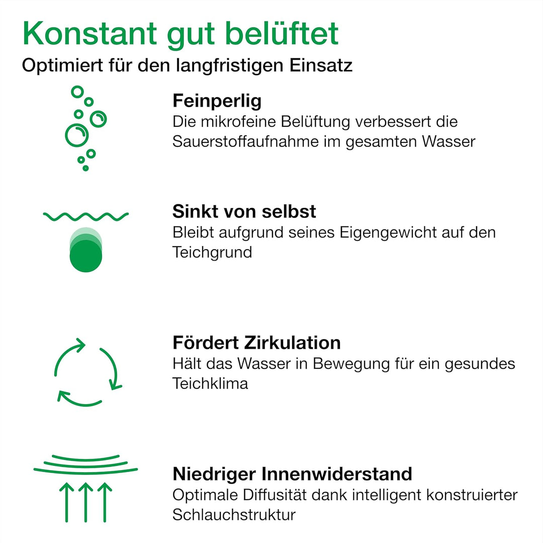 Wagner Green Japan Belüfterring Koi Teich Belüftung Sauerstoff, japanischer Ausströmer für den Koite