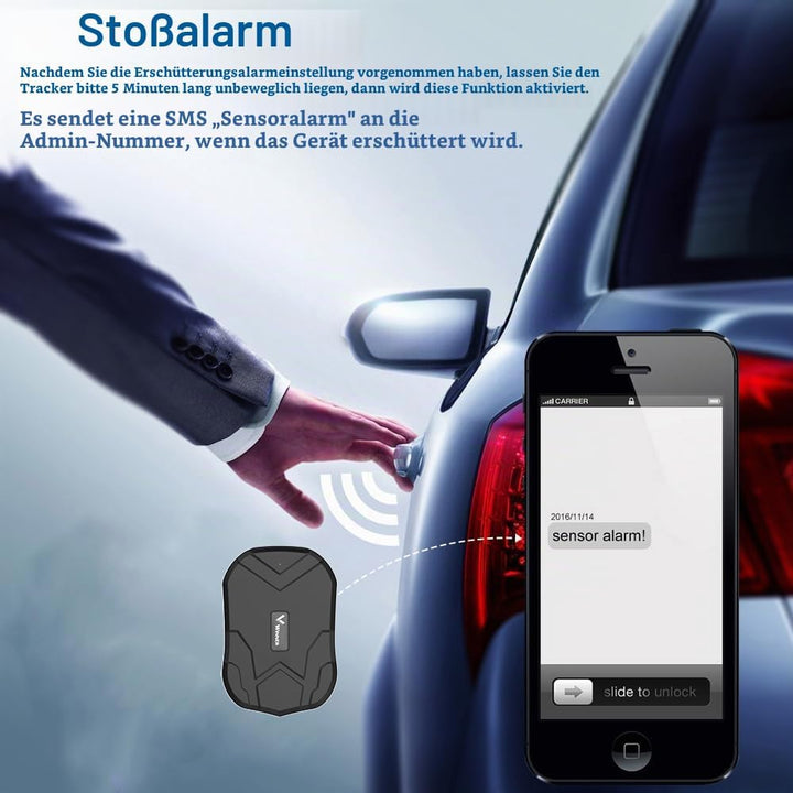 Winnes 4G GPS Tracker Auto Ohne ABO 20000mAh,240 Tage Standby, TK905C GPS Tracker Echtzeit-Ortung mi