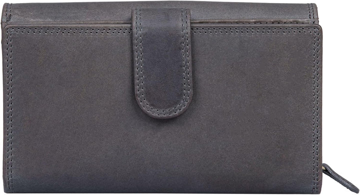 Benthill Damen Portemonnaie XXL mit RFID-Schutz | Echt-Leder Damen Geldbörse Gross | Grosse Vintage