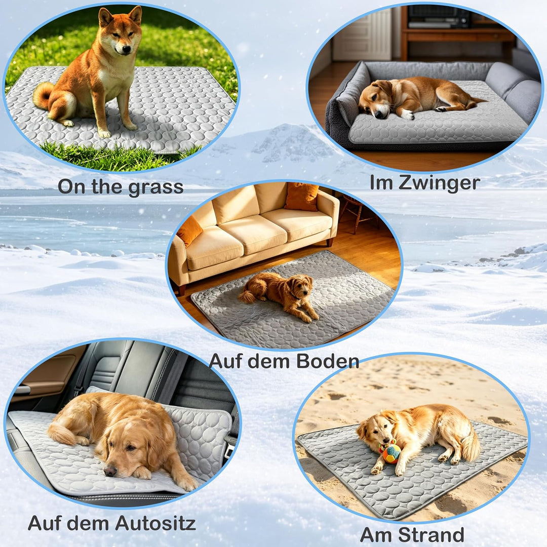Generisch kühlmatte Hund, Hundekühlmatte, 150x100cm Bett Kühldecke | Atmungsaktiv, Kratzfest, Waschb