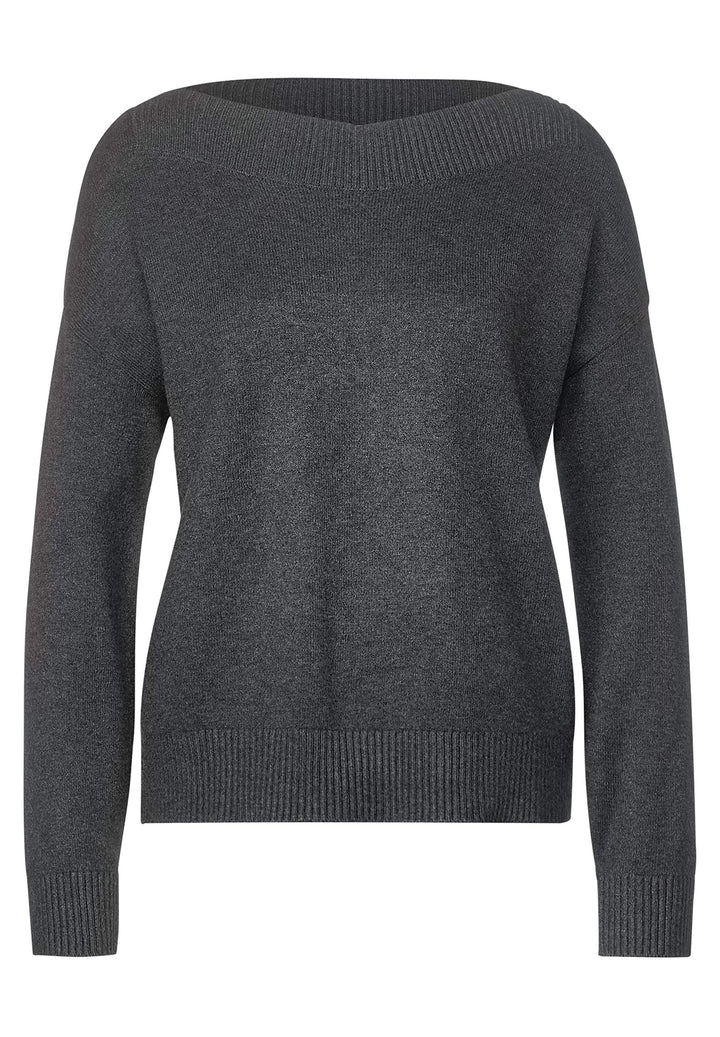 Street One Damen Pullover 34 Coaly Anthracite Melange, 34 Coaly Anthracite Melange