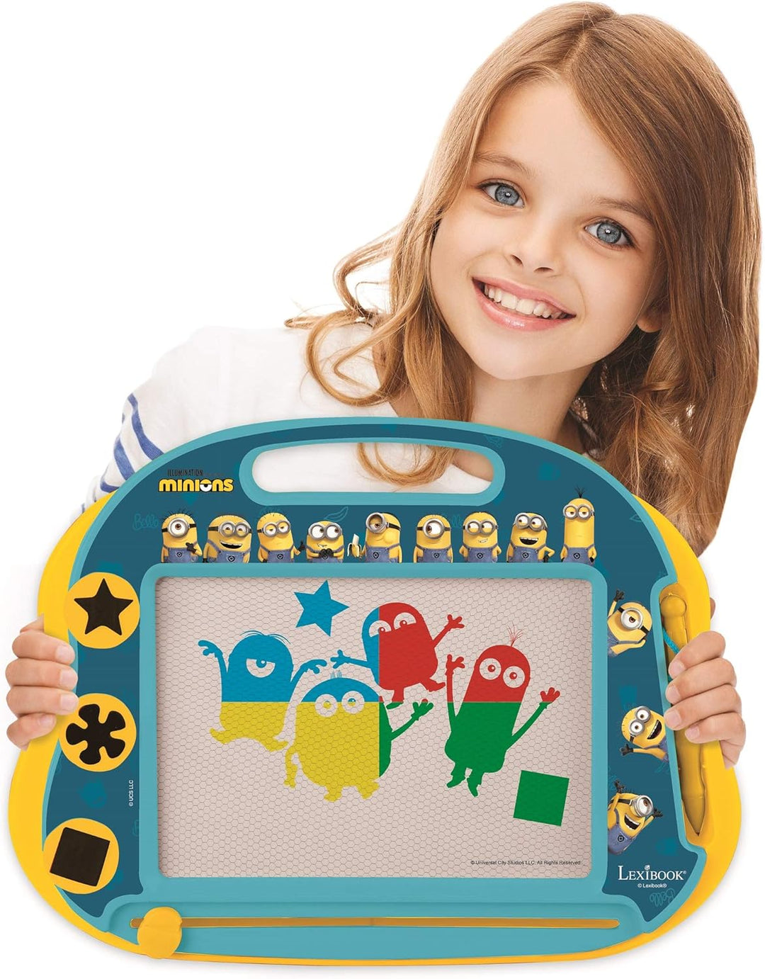 Lexibook CRDES550 Despicable Me/Minions Magische magnetische Zeichentafel, Magnettafel für Kinder, k