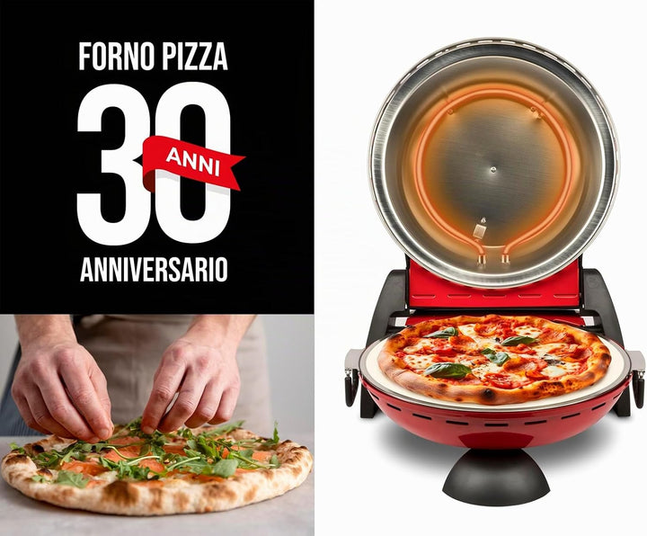 G3 Ferrari G1017702 Pizza Delizia Anniversary, Pizzaofen, 1200 W, 400 °C, limitierte Edition Jubiläu