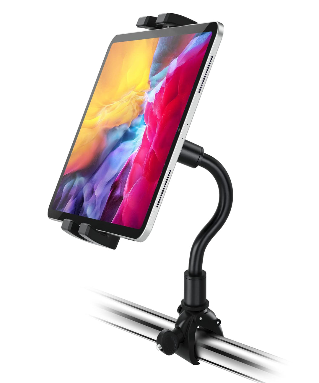Laufband Tablet Halterung, woleyi Fitnessstudio Heimtrainer Tablet Halter Ständer mit Schwanenhals,