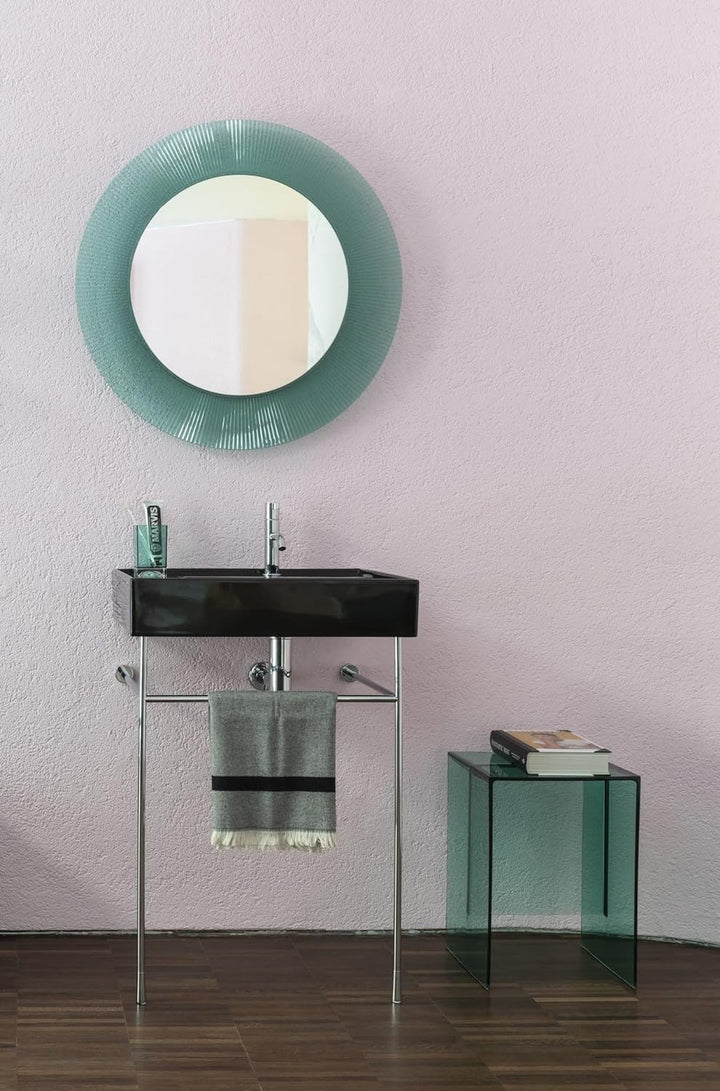 Kartell Boxy Zahnbürstenhalter, Plastik, Aquamarine Grün, 7 x 7 x 12 cm Porta spazzolino Verde Acqua
