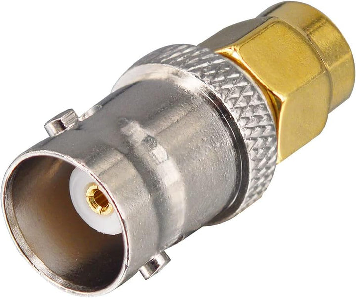 Boobrie Adapter BNC SMA Koaxialstecker SMA Stecker auf BNC-Buchse, Koaxialadapter für Antennen RF Ge