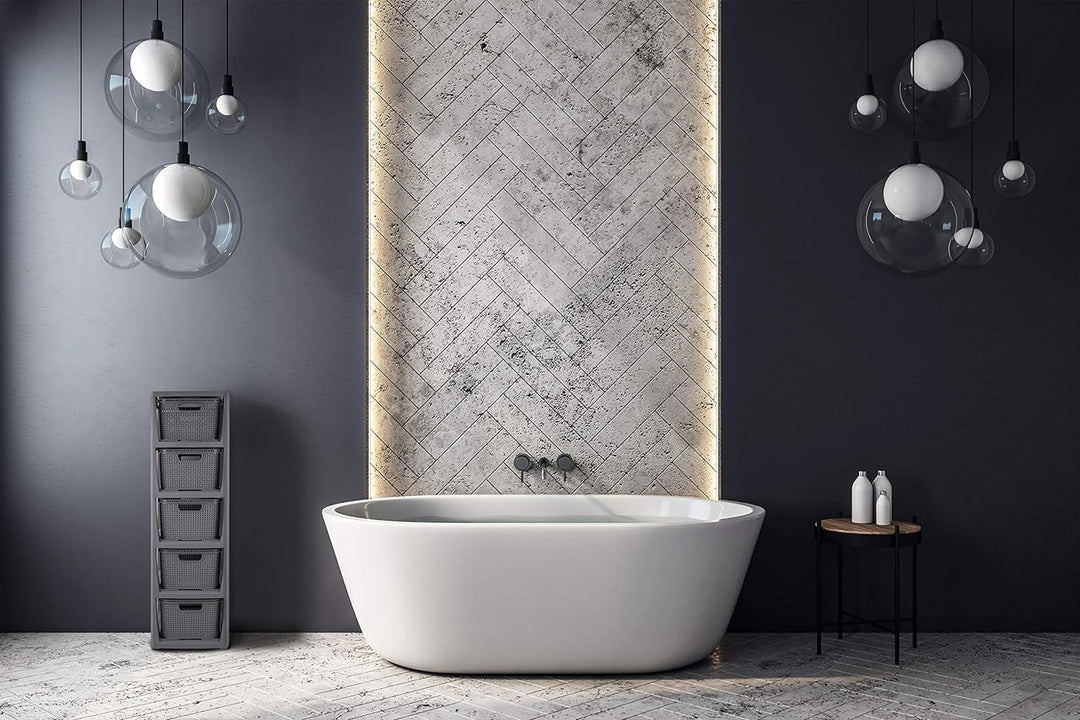 BranQ - Home essential Regal in Rattan Design, BPA-freie Kunststoff PP, Anthrazit, 29,5 x 24 x 80 cm