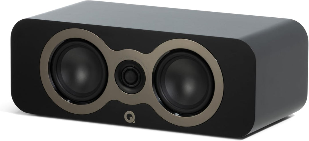 Q ACOUSTICS 3090c Center-Lautsprecher, Satin-Schwarz, 2-Wege-Reflex-Gehäusetyp, 2 x 4 Mittel-/Bass-T