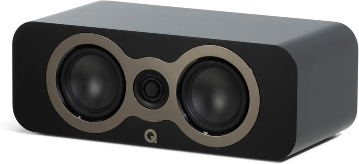 Q ACOUSTICS 3090c Center-Lautsprecher, Satin-Schwarz, 2-Wege-Reflex-Gehäusetyp, 2 x 4 Mittel-/Bass-T