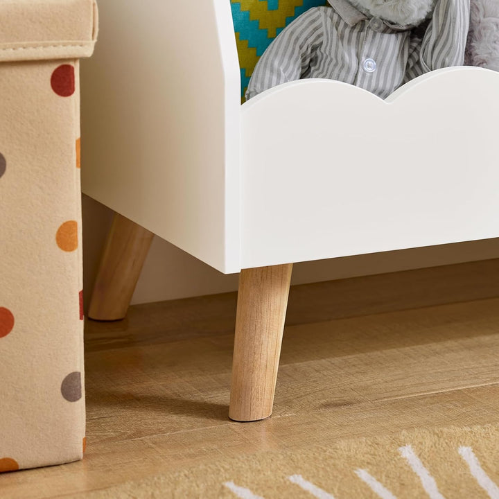 SoBuy Kinderregal mit 5 Fächern Aufbewahrungsregal für Kinder Bücherregal Montessori Regal weiss BHT