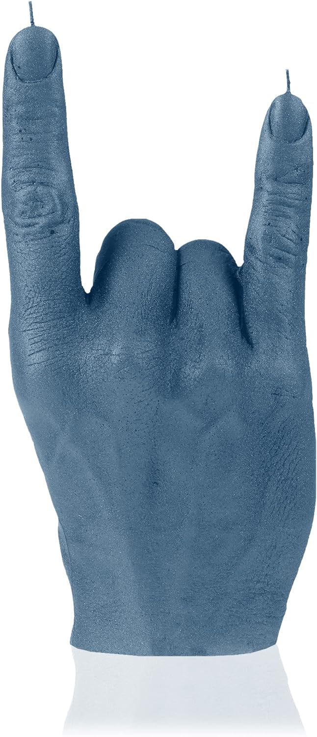 Candellana Hand RCK Kerze - Hand Figur - Coole Deko - Gothic Deko - Grunge Deko Kerze - Heavy Metal