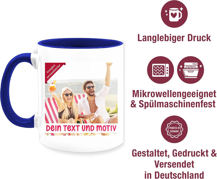 Tasse Tassen 325ml - eigenem Bild - Eigenes Foto Geschenk I - 325 ml - Dunkelblau - selbst gestaltet
