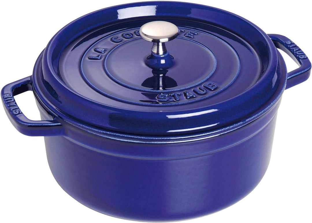 STAUB Gusseisen Bräter/Cocotte, Rund 22 cm, 2,6 L, Aromaregen Funktion, Für alle Herdarten geeignet,