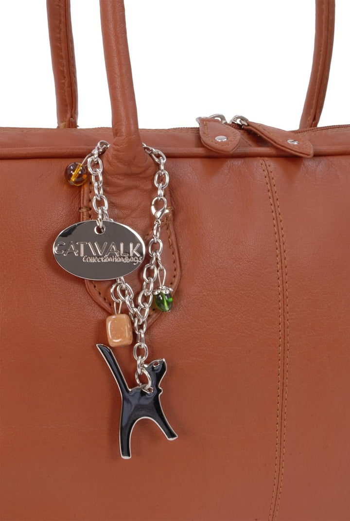 Catwalk Collection Handbags - Leder - Umhängetasche/Schultasche/Organizer/Arbeitstasche für Damen/Ar