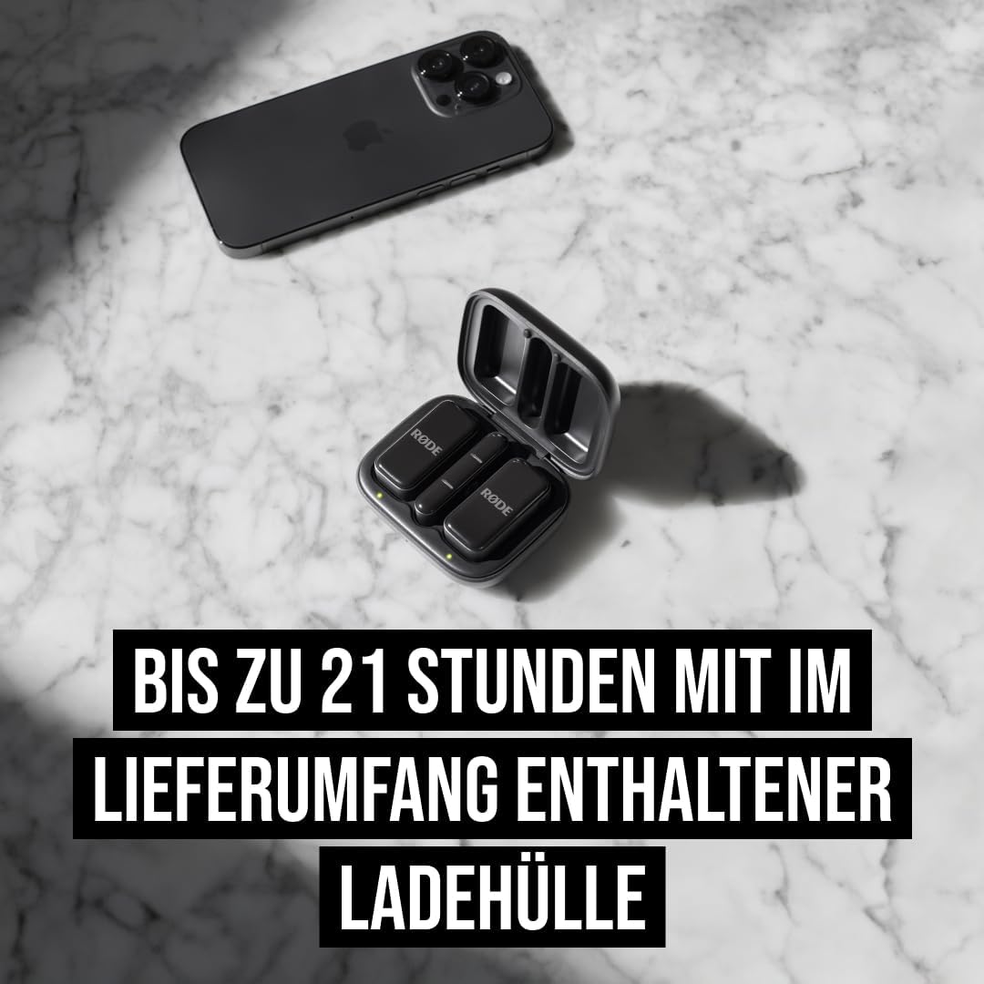 RØDE Wireless Micro - Kompaktes drahtloses Mikrofon, Zwei Mikrofone mit Ladekoffer für die Erstellun