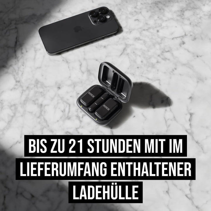 RØDE Wireless Micro - Kompaktes drahtloses Mikrofon, Zwei Mikrofone mit Ladekoffer für die Erstellun