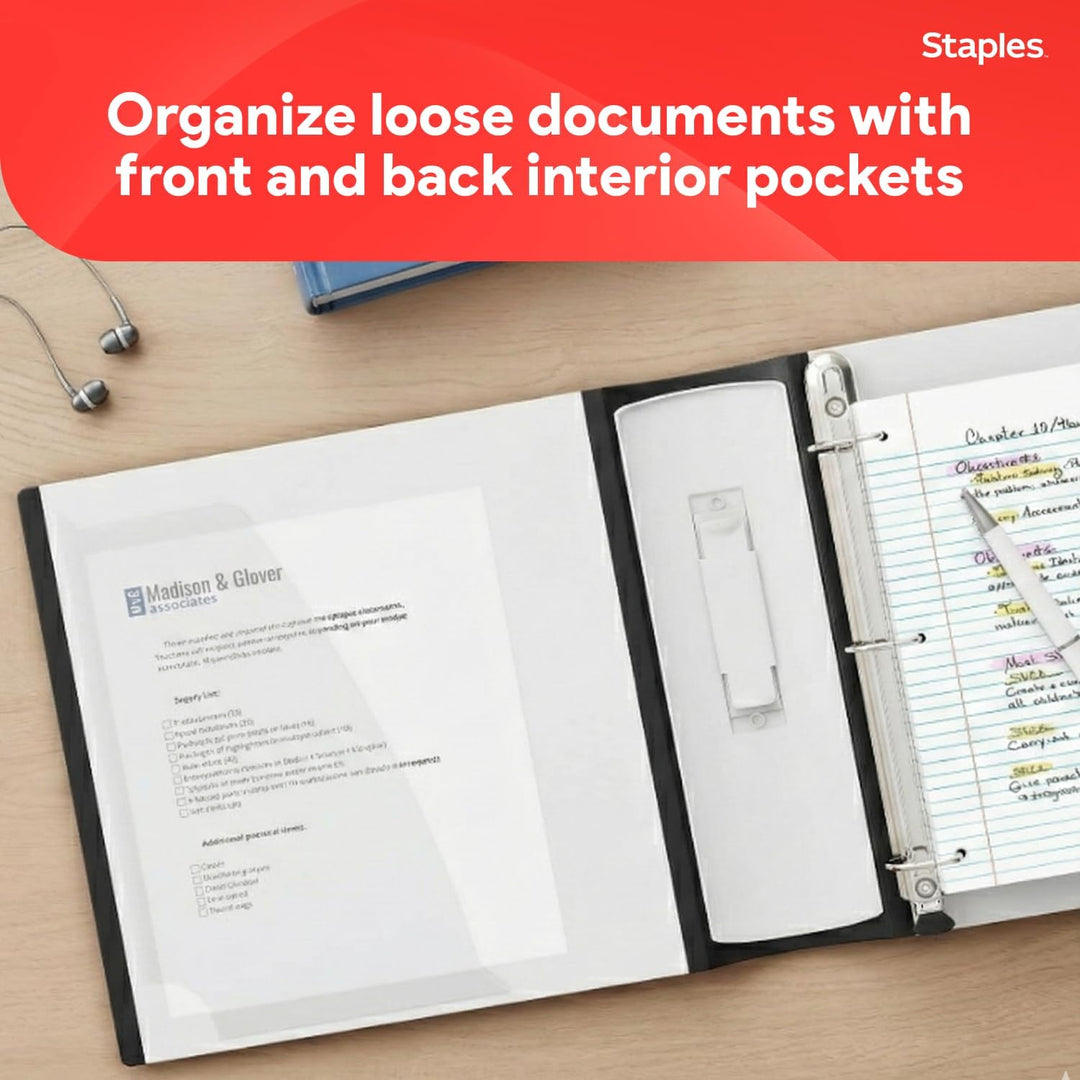 Staples 3 Inch BetterView Binder with D-Rings (White) by Staples Weiss, Weiß
