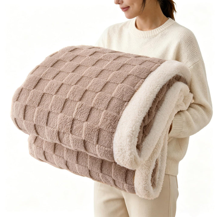 Gracelife Decke für Damen, Sherpa-Überwurfdecke für Couch, Flanell, gemütlich, weiche Decke für Bett