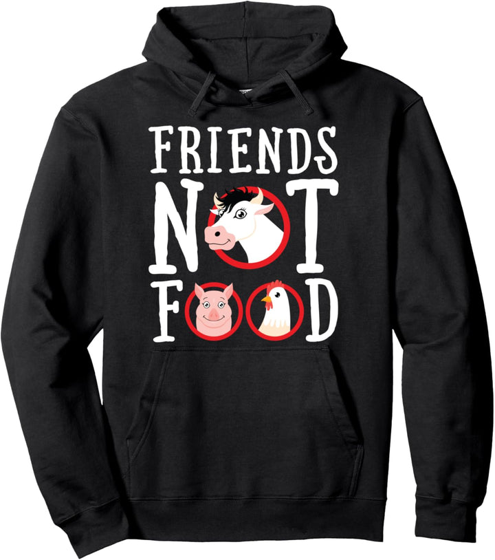 Friends Not Food - Vegan Veganer Liebe Spruch Design Pullover Hoodie