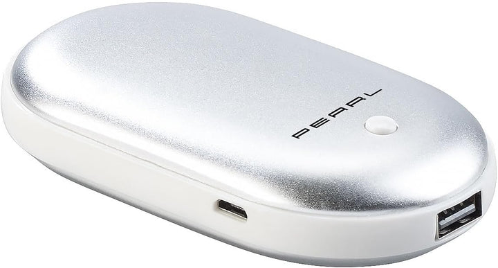 PEARL Taschenwärmer aufladbar: 2er-Set 2in1-Powerbanks mit Handwärmer, 4.000 mAh, 3 Temperaturstufen